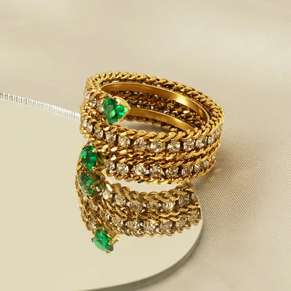 Full Diamond Multi-Layer Ring - Oraish Store