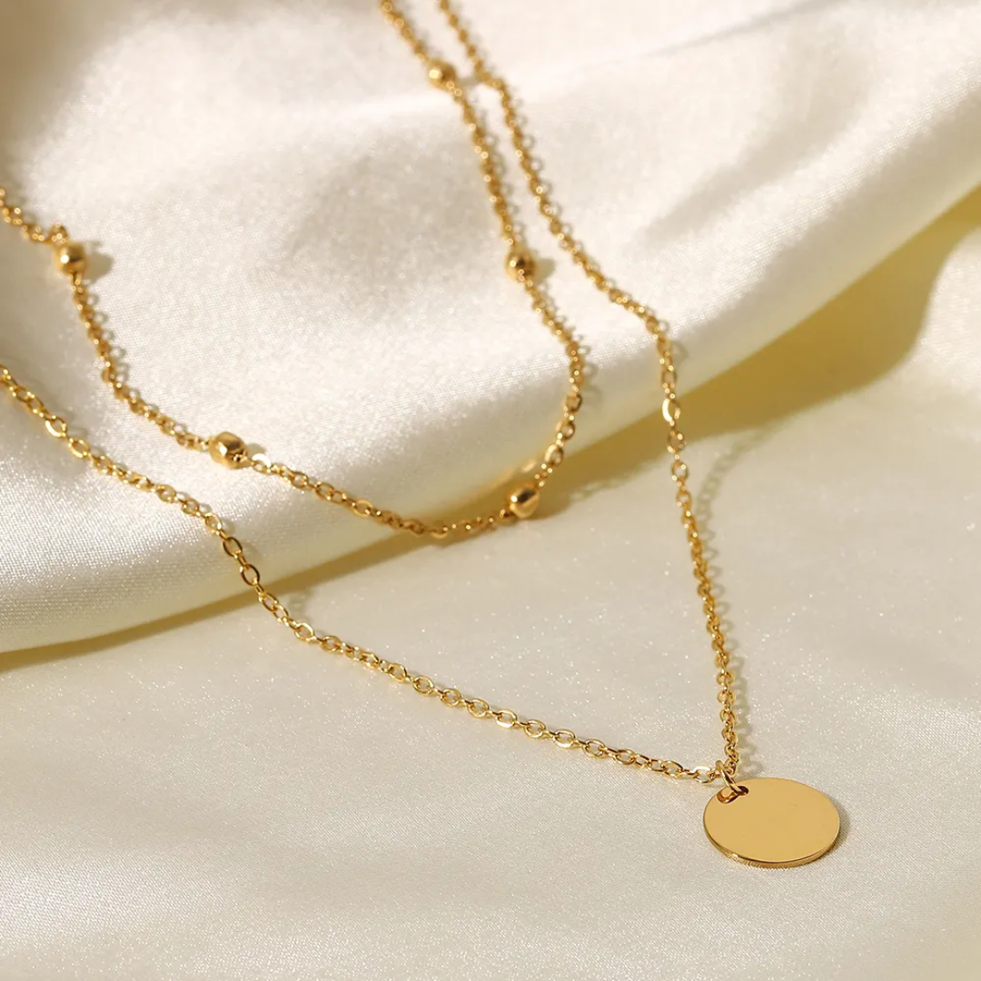 Dainty Coin double layer Chain - Oraish Store