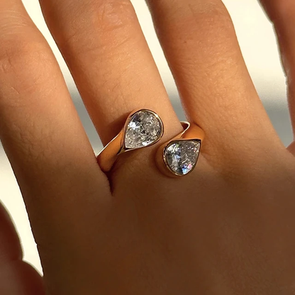 Teardrop open Ring - Oraish Store