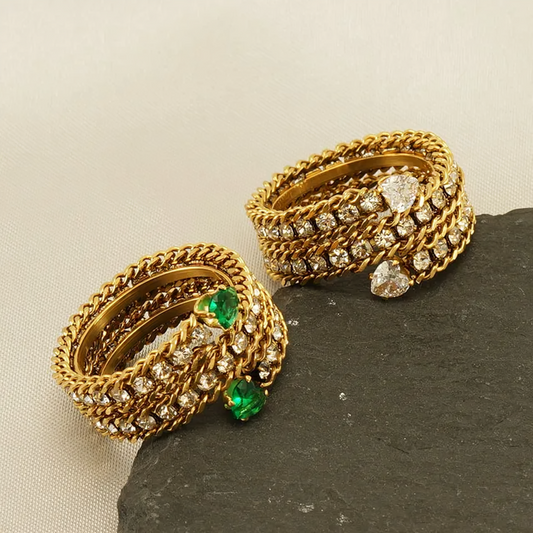 Full Diamond Multi-Layer Ring - Oraish Store