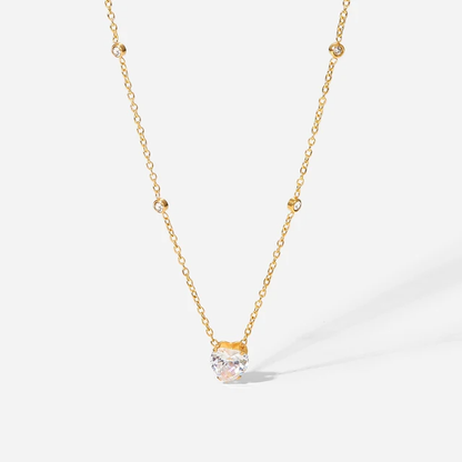 White Heart Pendant Necklace - Oraish Store