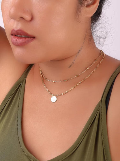 Dainty Coin double layer Chain - Oraish Store