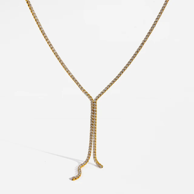 Diamond Dust Tie Necklace