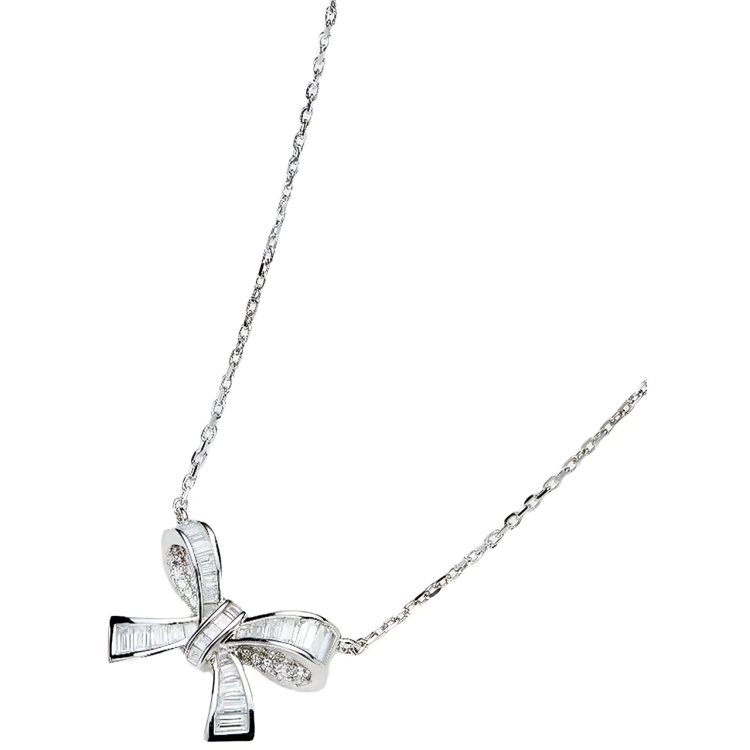 Bowknot Pendant Necklace (Silver)