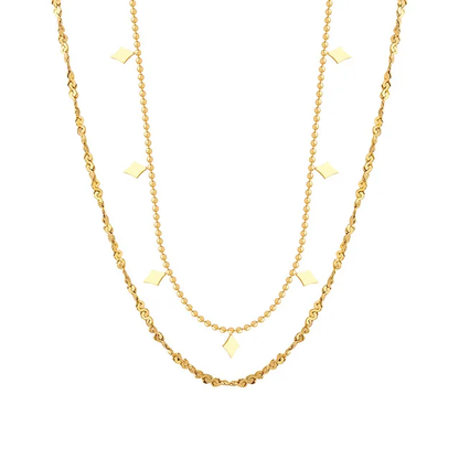 Rhombus Sequin Double layer chain - Oraish Store