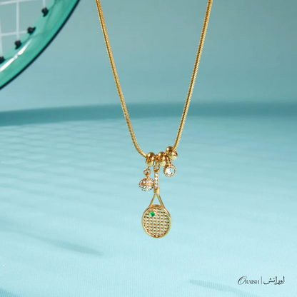 Tennis Racket Pendant Necklace