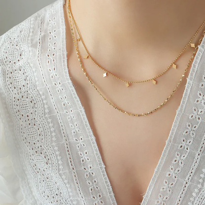 Rhombus Sequin Double layer chain - Oraish Store