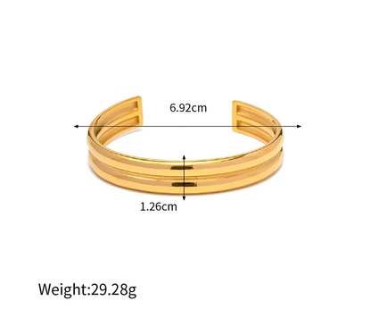 Double Layer Open Cuff - Oraish Store