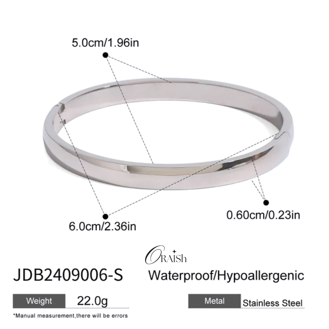 Clasp Bangle (silver) - Oraish Store
