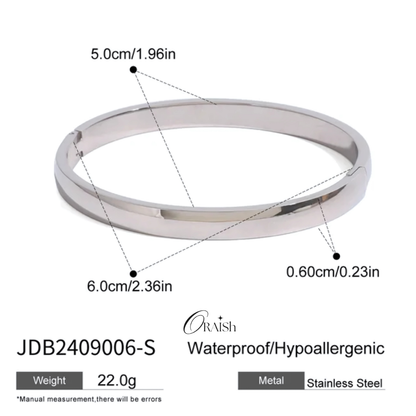 Clasp Bangle (silver) - Oraish Store