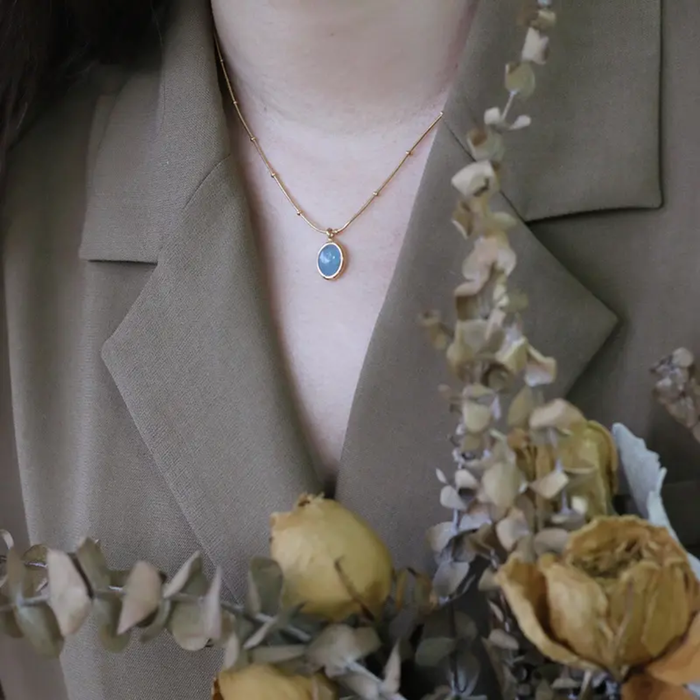 Aqua pendant NeckChain