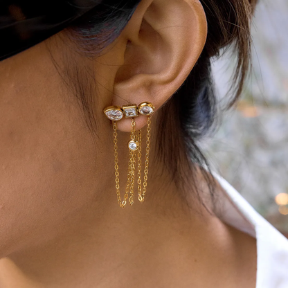Tassel Drop Chain Earrings