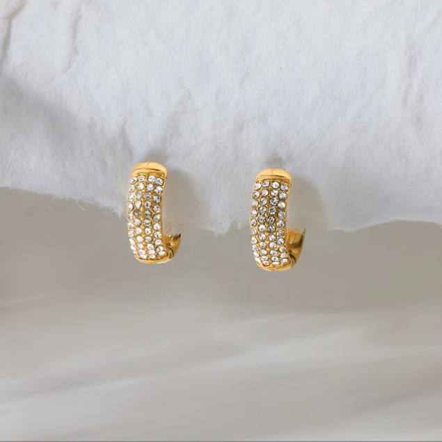 Starlit Huggie Hoops