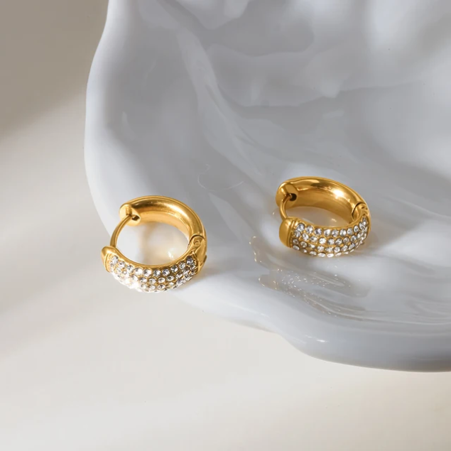 Starlit Huggie Hoops