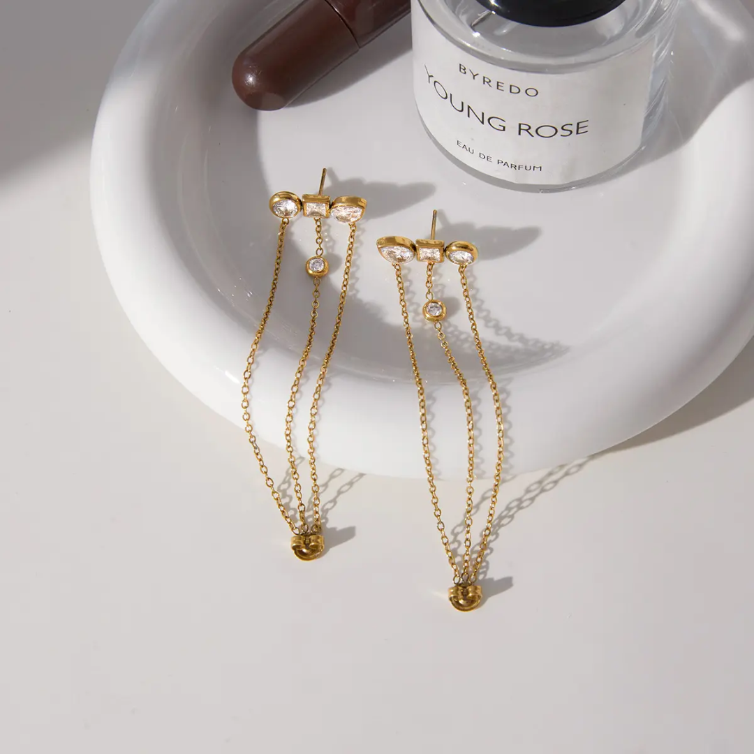 Tassel Drop Chain Earrings
