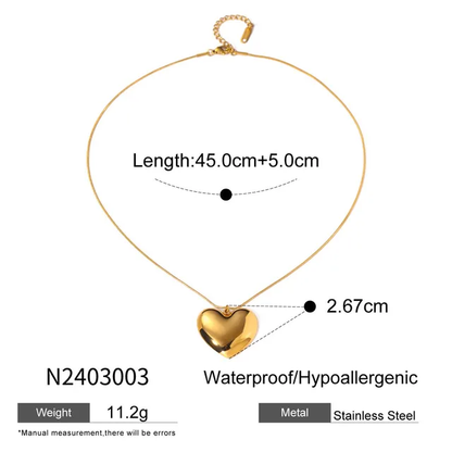 Chunky Heart Pendant - Oraish Store