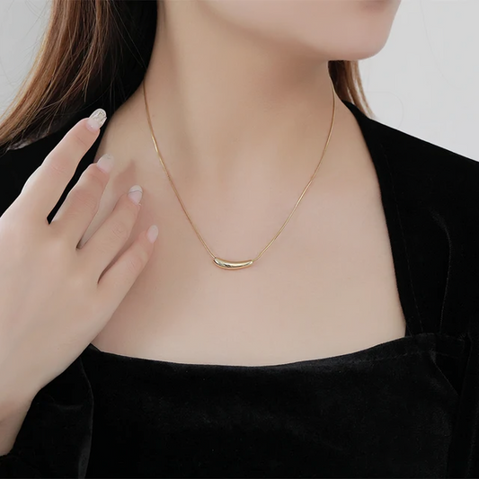 Clavicle Snake Bone Chain Necklace (Golden)