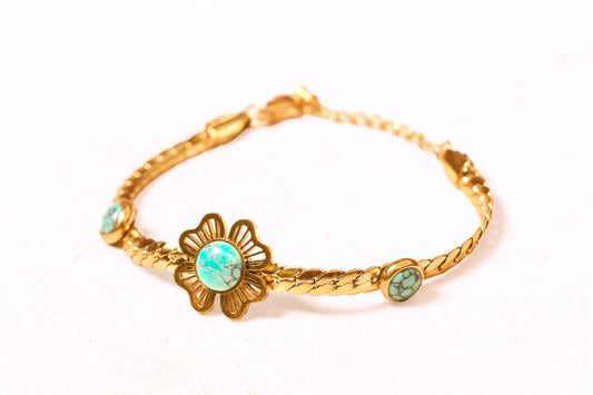 Turquoise Flower Bracelet