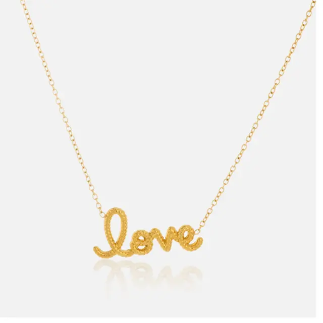 Love Script Pendant Necklace