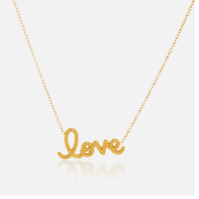 Love Script Pendant Necklace