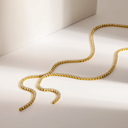 Diamond Dust Tie Necklace