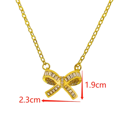 Bowknot pendant necklace(Golden) - Oraish Store