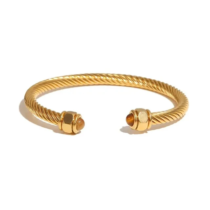 Twist pattern C Shaped Bangle