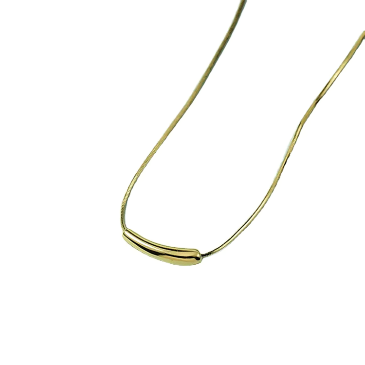 Clavicle Snake Bone Chain Necklace (Golden)