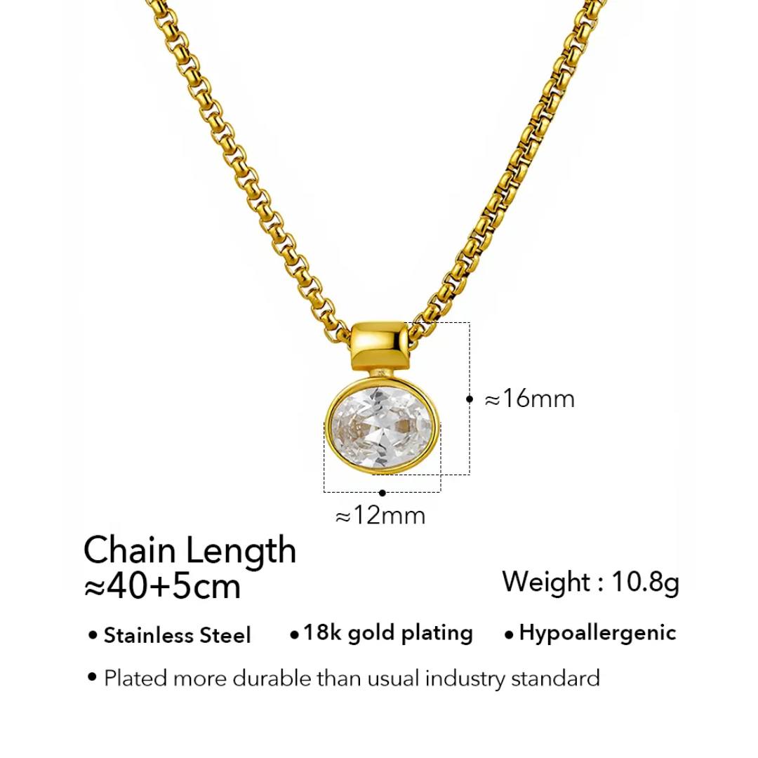 Crystal CZ Pendant Necklace