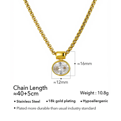 Crystal CZ Pendant Necklace