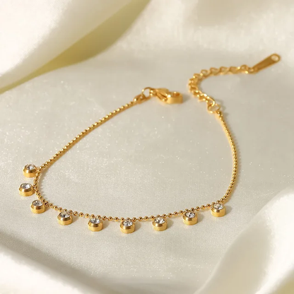 Tassel Round Zircon Bracelet - Oraish Store