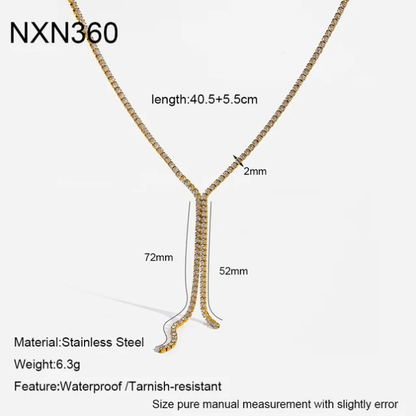 Diamond Dust Tie Necklace