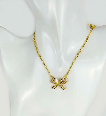 Bowknot pendant necklace(Golden) - Oraish Store