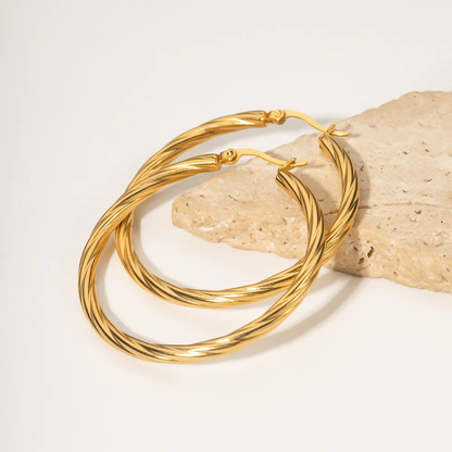 Twisted Circle Hoops