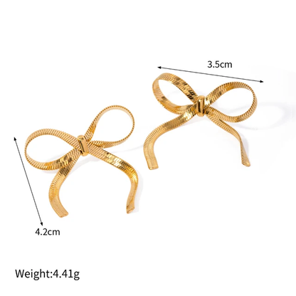 Ribbon Bow Studs - Oraish Store