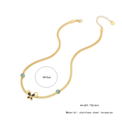 Bling Butterfly Clavicle Chain Necklace - Oraish Store