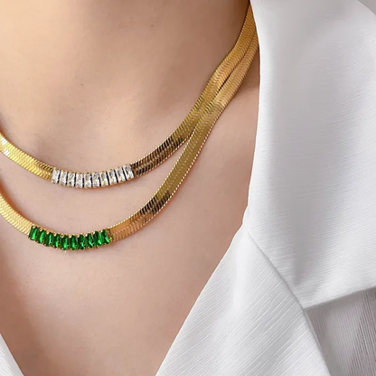 Zirconia Snake Choker Chain - Oraish Store