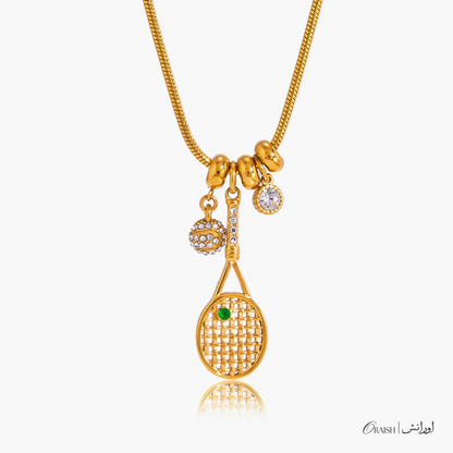 Tennis Racket Pendant Necklace