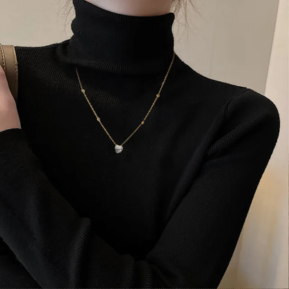 White Heart Pendant Necklace - Oraish Store